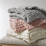 Madison Park Chenille Chunky Knit Lightweight Throw