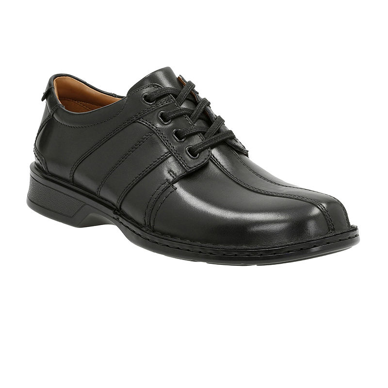 New Clarks Touareg Vibe Mens Leather Oxford Shoes, Size 9 Medium, Black ...