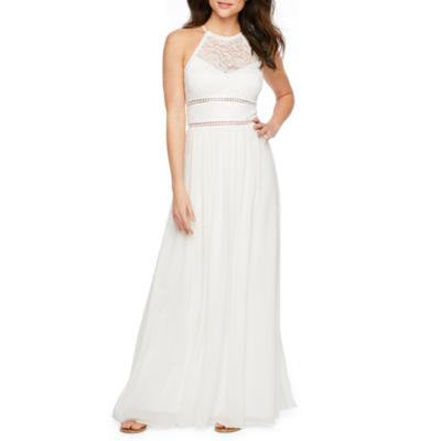 jcpenney white long dresses