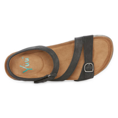 Yuuphebe Womens Ankle Strap Footbed Sandals