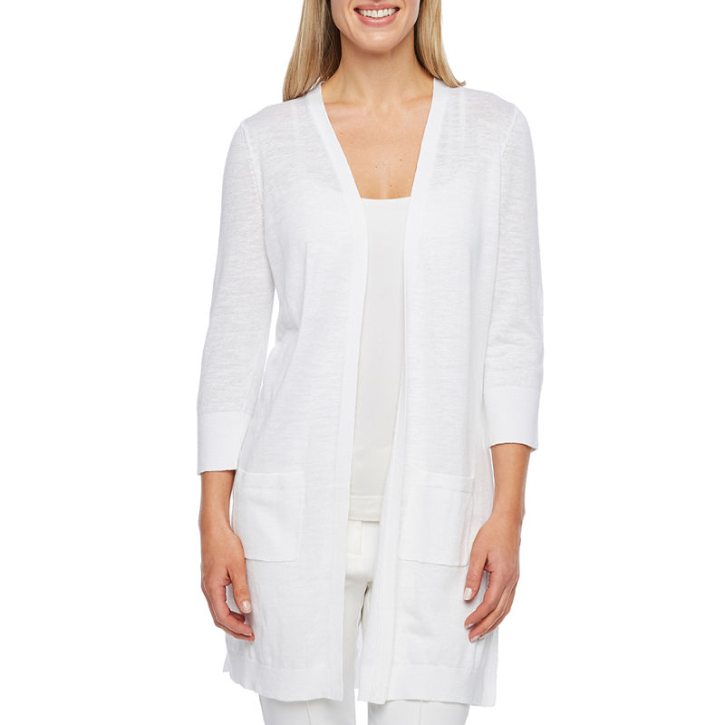 Black Label By Evan-Picone Suit Jacket, Womens, Size Large, White