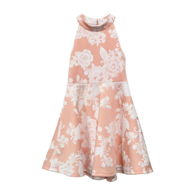 Lilt Girls Sleeveless Skater Dress Big Kid, Color Blush Ivory JCPenney