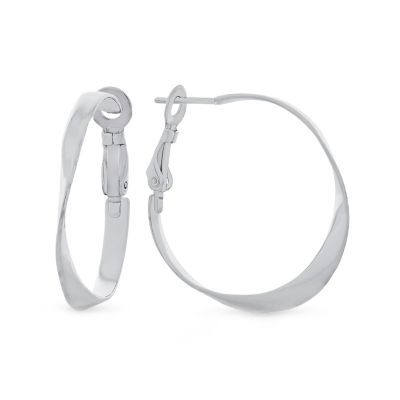 Hoop Earrings Sterling Silver JCPenney
