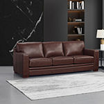 Dillon Leather Upholstery Collection Track-Arm Sofa