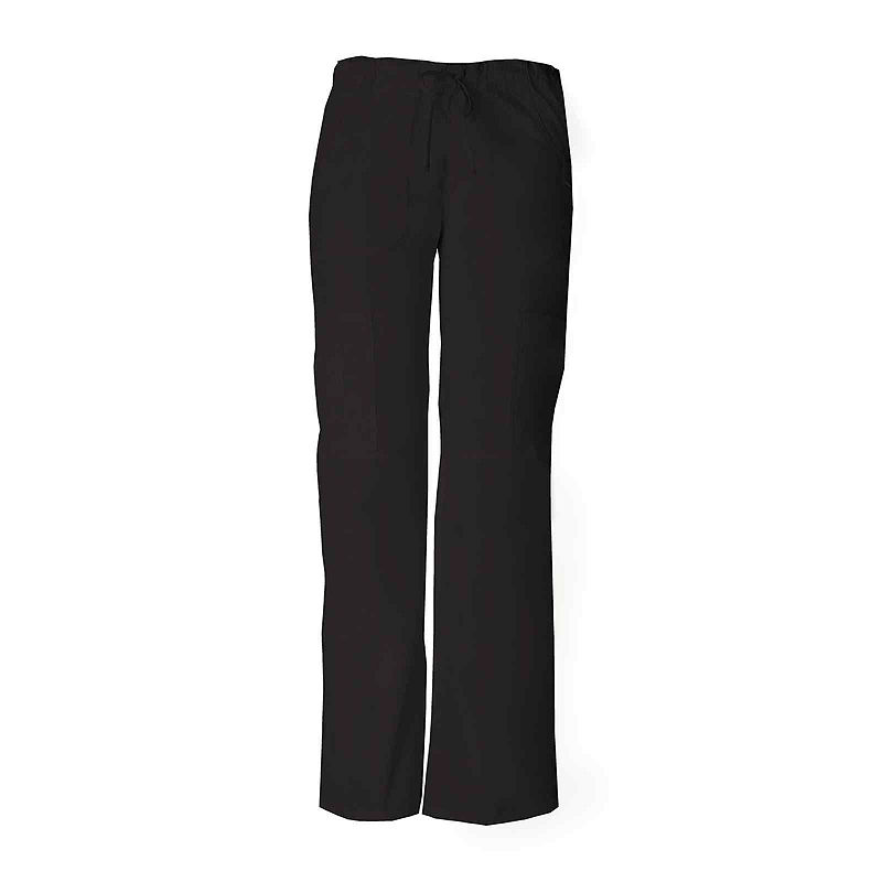 Dickies Eds Signature 85100 Junior'S Low-Rise Drawstring Cargo Scrub Pant- Plus, Womens, Size 3X-Large, Black