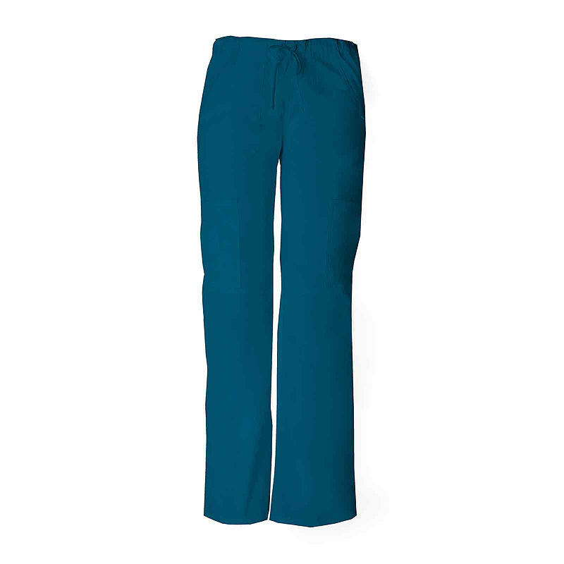 Dickies Eds Signature 85100 Junior'S Low-Rise Drawstring Cargo Scrub Pant- Plus, Womens, Size Xx-Large, Blue