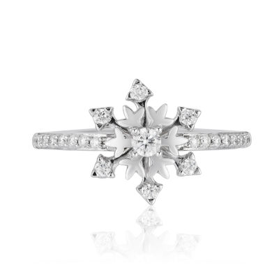 Enchanted Disney Fine Jewelry Womens 1/4 CT. T.W. Genuine White Diamond