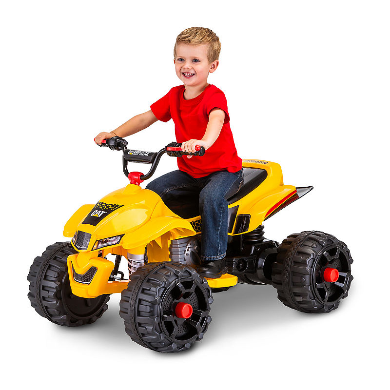 Kid Trax Kidtrax Cat Atv Quad 12 Volt Electric Ride-On, Boys, Yellow