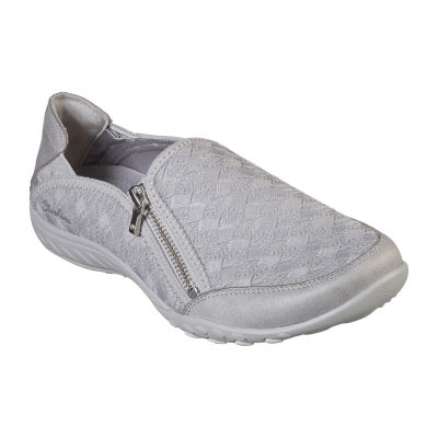 gray slip on skechers