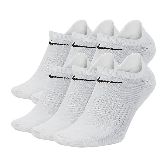 Nike Mens 6 Pair No Show Socks, Color: White - JCPenney