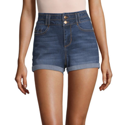 blue spice denim shorts