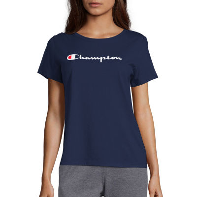 champion shirt womens blue