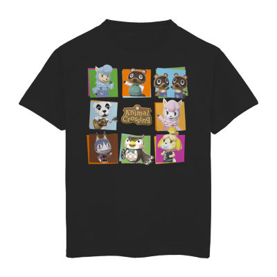 Animal Crossing Little Big Boys Round Neck Short Sleeve Graphic T Shirt Color Black Jcpenney