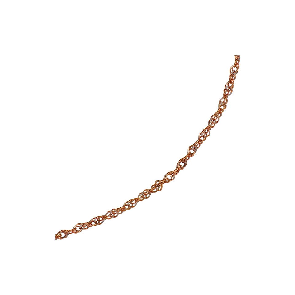 18 Twisted Singapore Chain 14K Gold, Womens