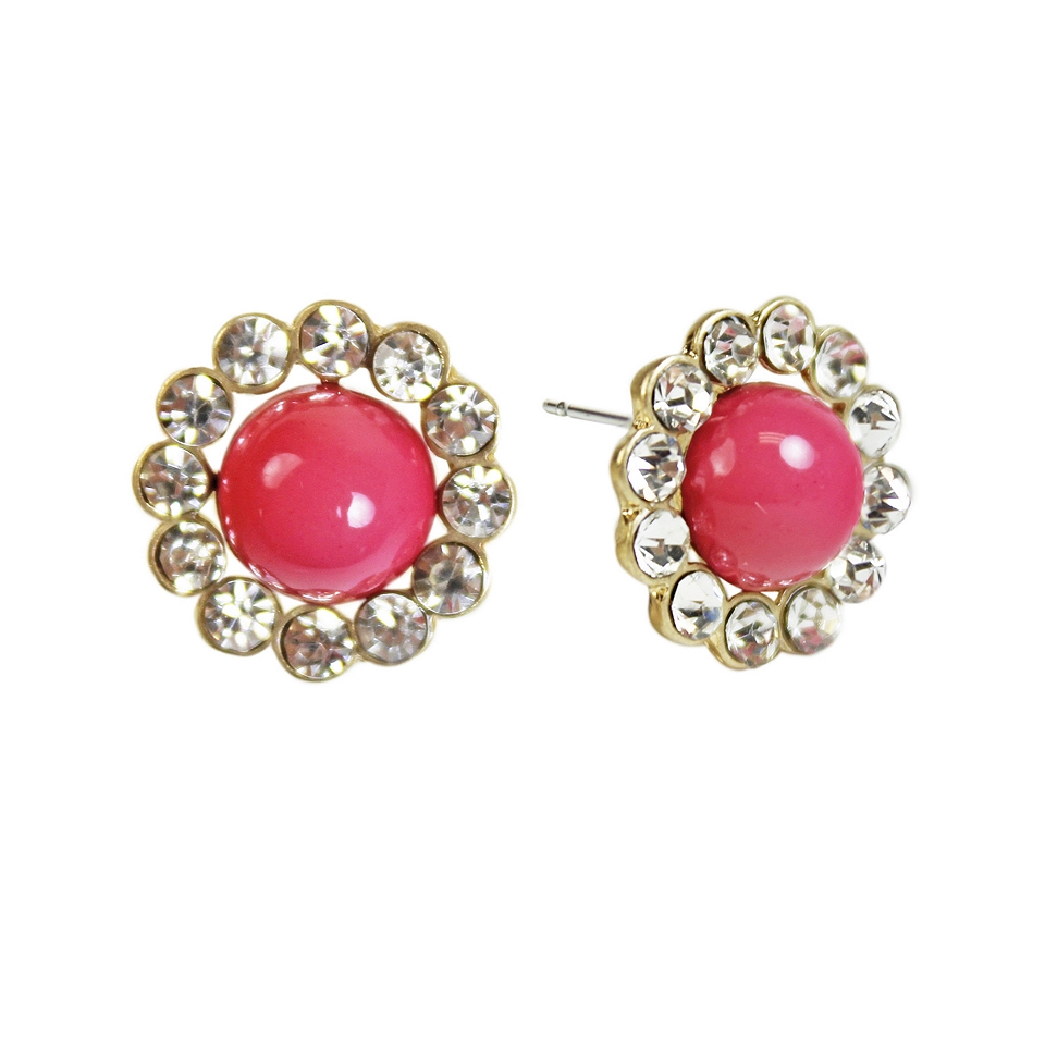 MIXIT Pink Flower Earrings