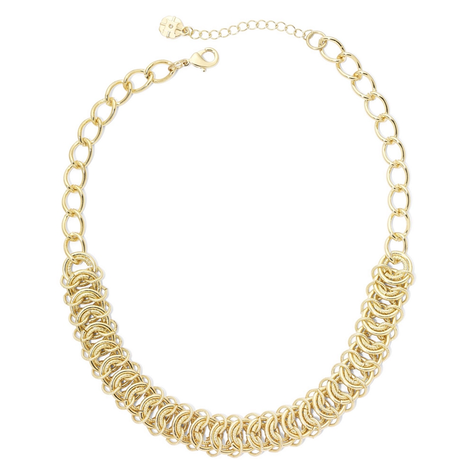 MONET JEWELRY Monet Gold Tone Frontal Collar Necklace, Yellow