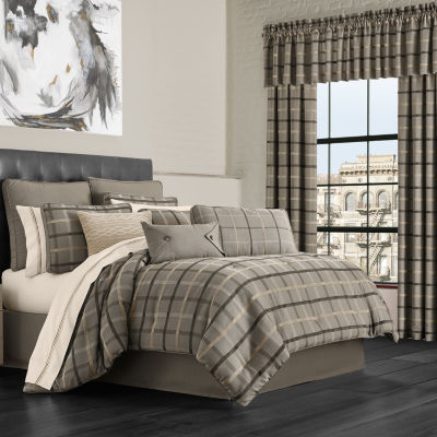 Queen Street Soho 4 Pc Heavyweight Comforter Set Color Graphite