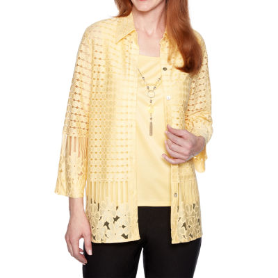 alfred dunner yellow tops