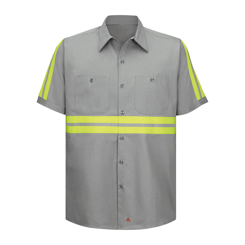 Red Kap Short-Sleeve Visibility Shirt - Big & Tall, Mens, Size Xx-Large, Gray