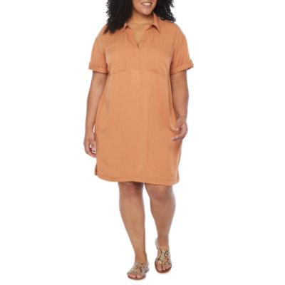 jcpenney orange dress