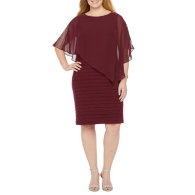 cape sheath dress