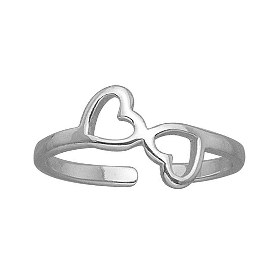 Itsy Bitsy Heart Toe Ring Sterling Silver Stretch Ring