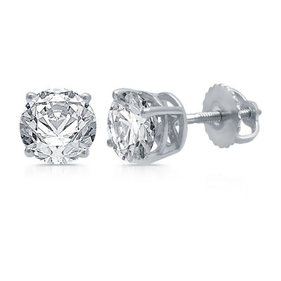 white diamond earrings