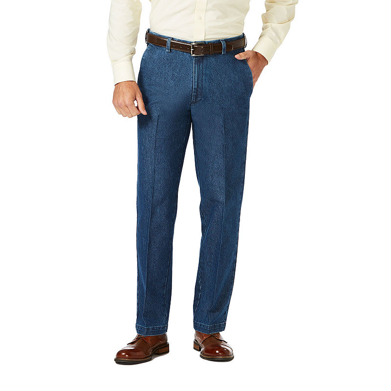 flat blue jean boots