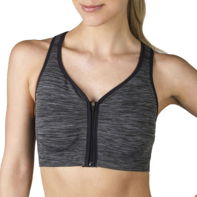 jockey zip front high impact seamless sports bra