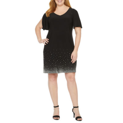 msk beaded shift dress