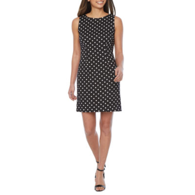 black and white polka dot dress jcpenney