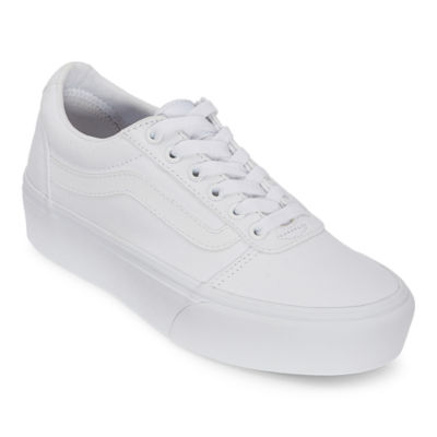 white platform sneakers vans