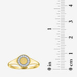 Diamond Addiction Womens 1/10 CT. T.W. Genuine White Diamond 10K Gold Cocktail Ring