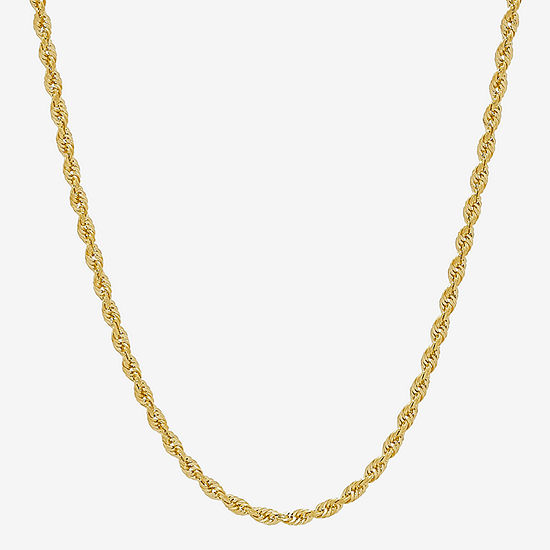 14K Gold 22 Inch Solid Rope Chain Necklace