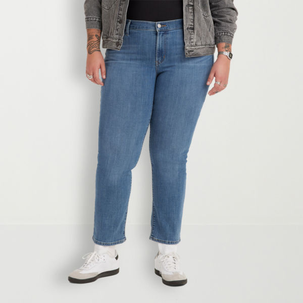 Levi's® Plus Womens Mid Rise 414 Straight Leg Jean