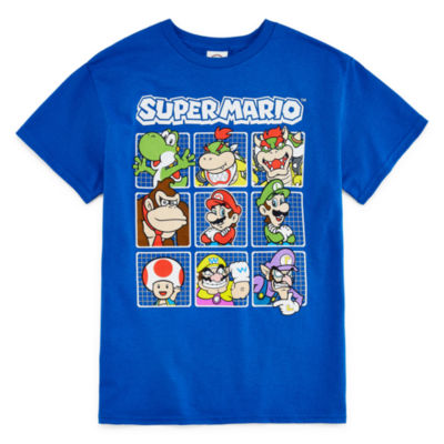 Boys Crew Neck Short Sleeve Super Mario Graphic TShirt Preschool / Big