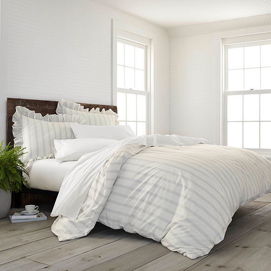 Ecopure Brooke Comfort Wash Stripes Duvet Cover Set 028828413529