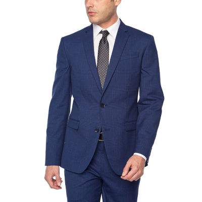 slim fit stretch plaid suit separate collectio