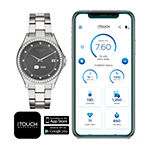 iTouch Connected for Women: Crystal Case with Silver Metal Strap Hybrid Smartwatch (32mm) 13887S-51-D28