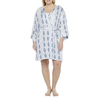 Ambrielle Womens-Plus Kimono Robes 3/4 Sleeve Knee Length Deals