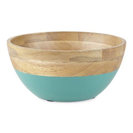 Outdoor Oasis Wooden Serving Bowl Collection, One Size , Orange