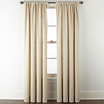 Liz Claiborne Nora 100% Cotton Light-Filtering Rod-Pocket Back-Tab Single Curtain Panel