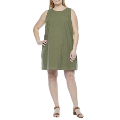 Liz Claiborne Sleeveless Striped ALine Dress Plus JCPenney