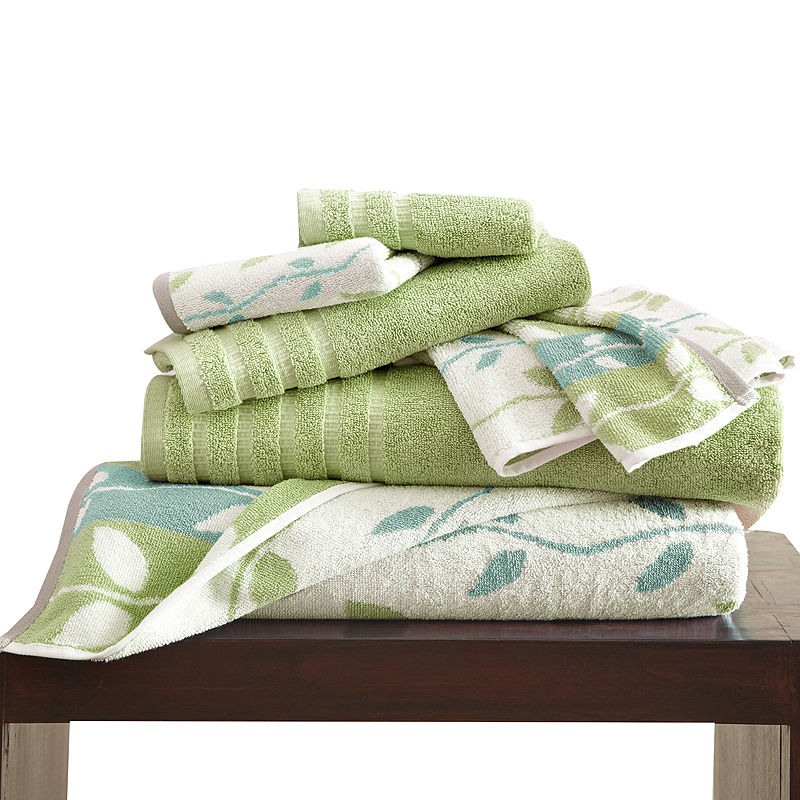 Modern Threads Organic Vines Yarn Dyed 6-Pc. Towel Set Bedding