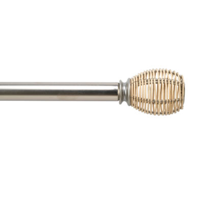 Bali Rattan Cage 1 In Curtain Rod Color Nickel Jcpenney