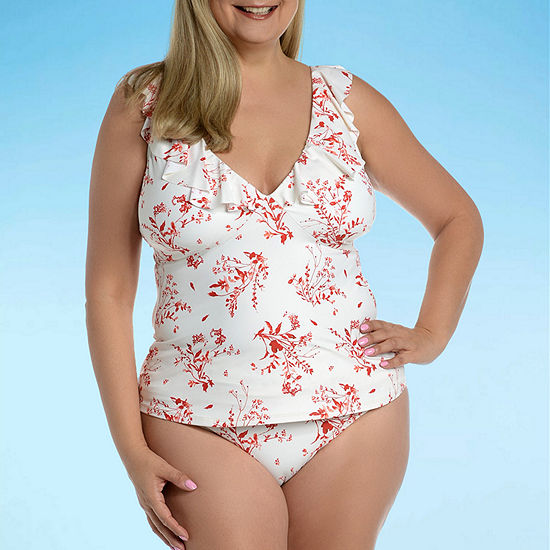 Mynah Plus Tankini Swimsuit Top, Bottoms, and Cover Up