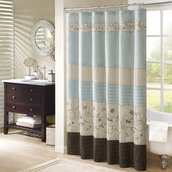 madison park davenport embroidered shower curtain - jcpenney