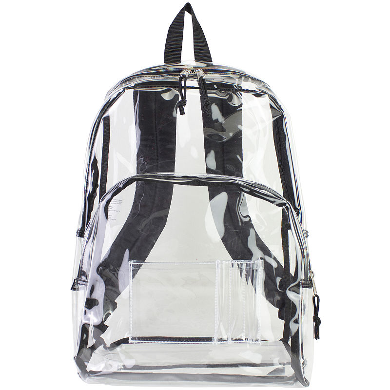 Eastsport Two-Compartment PVC Plastic Clear Backpack