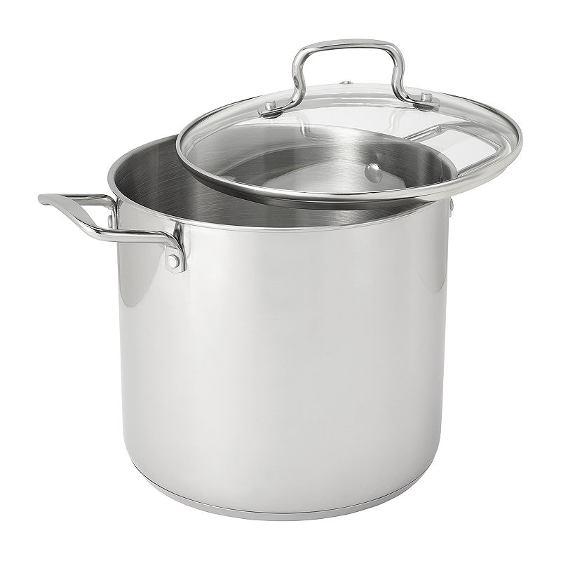 UPC 073287354890 product image for Oneida 8qt Ss Stock Pot Stainless Steel Dishwasher Safe Stockpot | upcitemdb.com