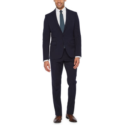 men's blue trousers and waistcoat